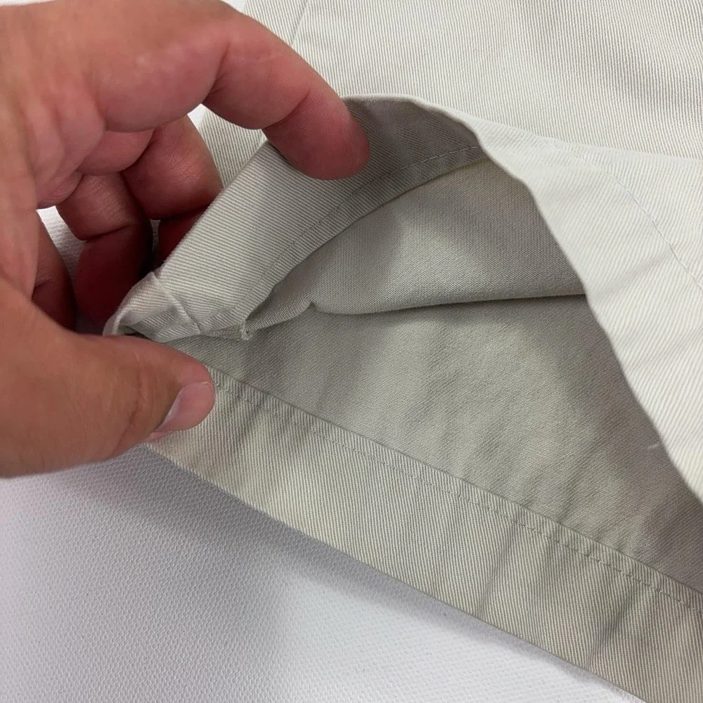 Polo Ralph Lauren Pants Mens 35x28 Beige Classic Chino Canvas Flat Front Casual